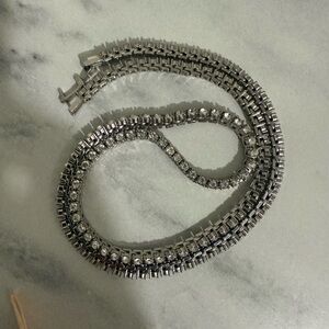 Faux diamond necklace